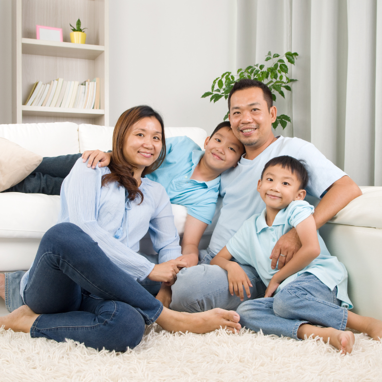 A surrogate's family, which benefits from surrogate compensation